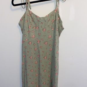 Forever 21 Floral Bustier Midi Dress